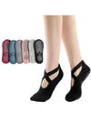 1pair-yoga-socks-for-women-non-slip-grips-straps-bandage-cotton-sock-ideal-for-pilates-pure-barre-ballet-dance-barefoot-workout