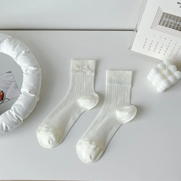 Bowknot Lace Low Tube Lolita Socks