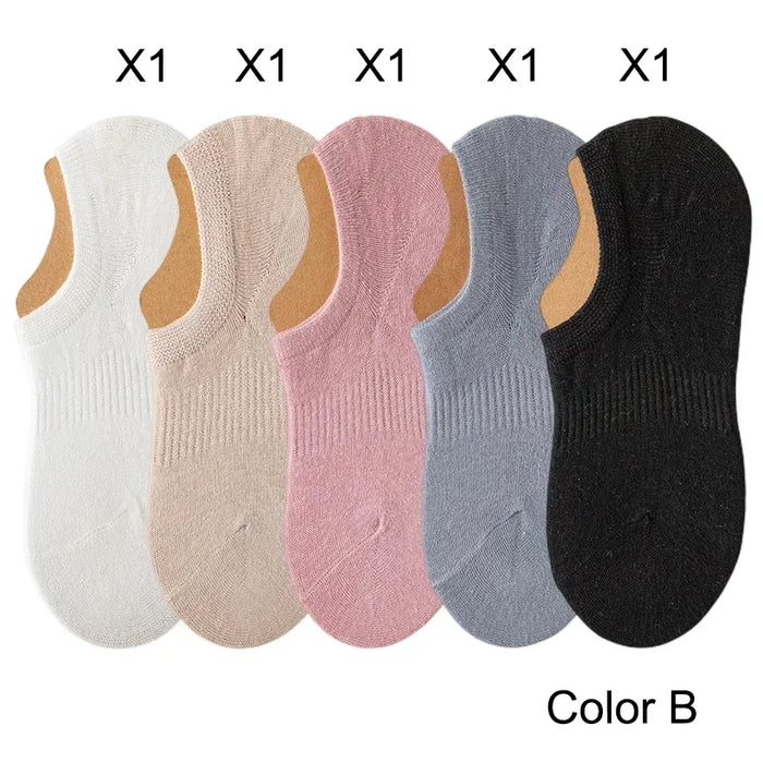 5 Pairs/  Invisible Low Cut Socks