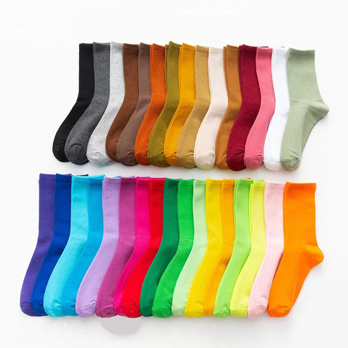 Colours Combed Cotton Skateboard  Unisex Sock