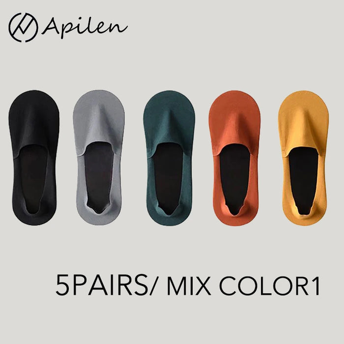 5P/ Men Non Slip Invisible Socks