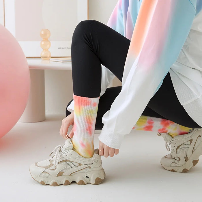 3 Pairs Non-Slip Yoga Socks for Women Colorful Gradient