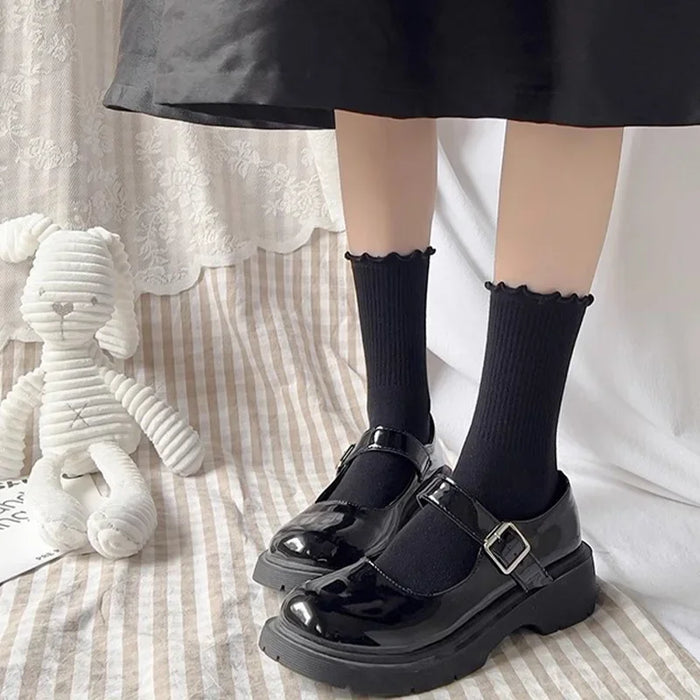 fashion-new-ruffle-socks-for-women-mid-crew-middles-tube-ankle-high-breathable-cotton-socks-black-white-beige-female-cute-sock