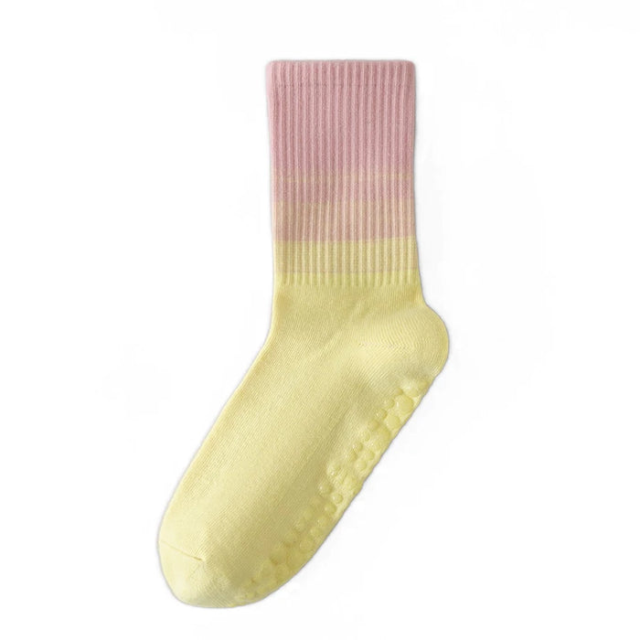 Pastel coloured anti slip yoga socks