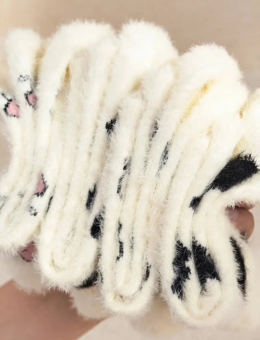 Cartoon Cute Cow Mink Velvet Socks