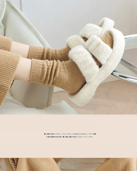 Warm Velvet Cashmere Wool Diamond Winter Socks