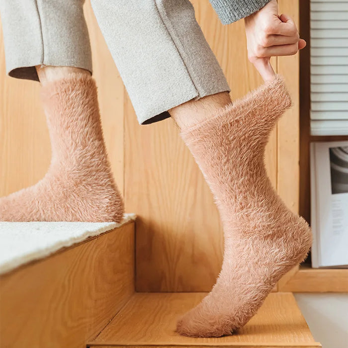 Mink Fleece Middle Tube Socks Men's Socks
