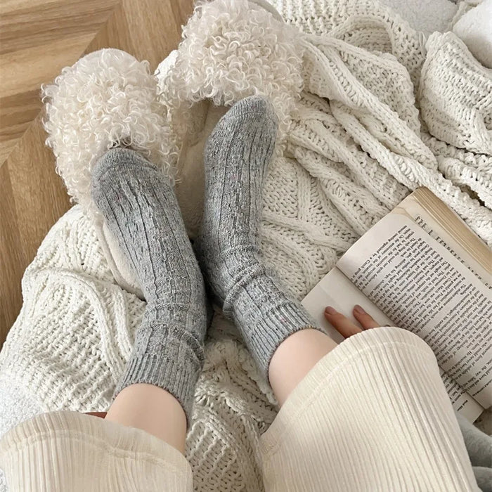 1-3-4-pairs-womens-wool-thick-socks-autumn-and-winter-striped-thick-warm-retro-coffee-womens-socks-mid-tube-socks