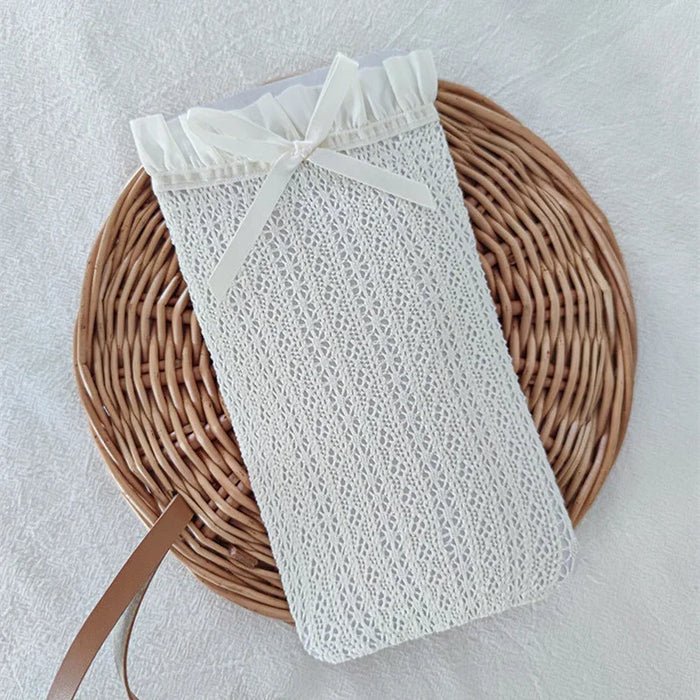 Ruffle Long Lace Bow Knee High Sock