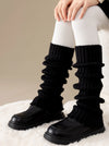 4-pairs-ladies-solid-color-vertical-stripes-warm-over-knee-socks-jk-fashion-autumn-winter-collection-simple-design