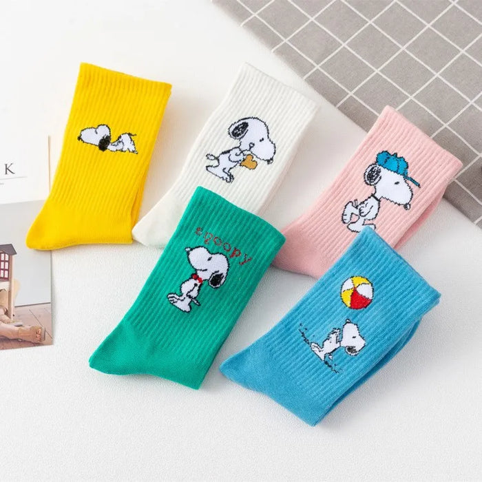Snoopy Cartoon Cartoon Mid-tube Socks