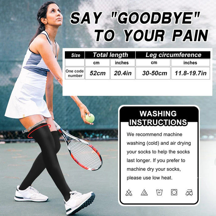 1Pair Compression Socks Knee High