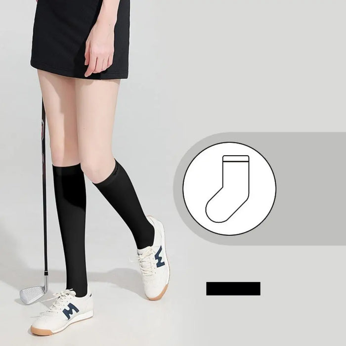 Ice Silk Sunscreen High Sports Pressure Socks
