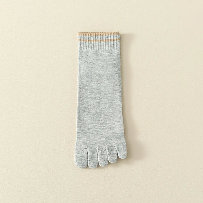 1/4/5 Pairs Women's Five Finger Cotton Socks
