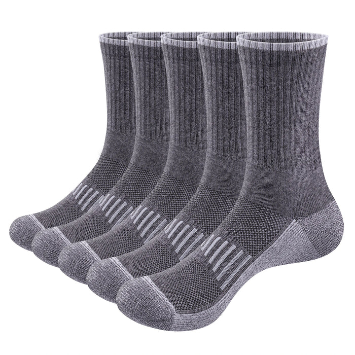 5P/ Cycling Sports Socks Cotton Cushioned Work Boot Crew Socks