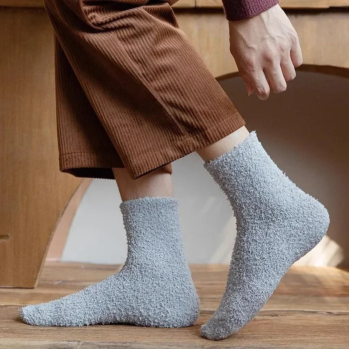 1/3pairs Men Coral Fleece Socks
