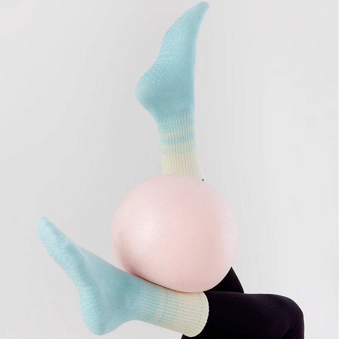 Pastel coloured anti slip yoga socks