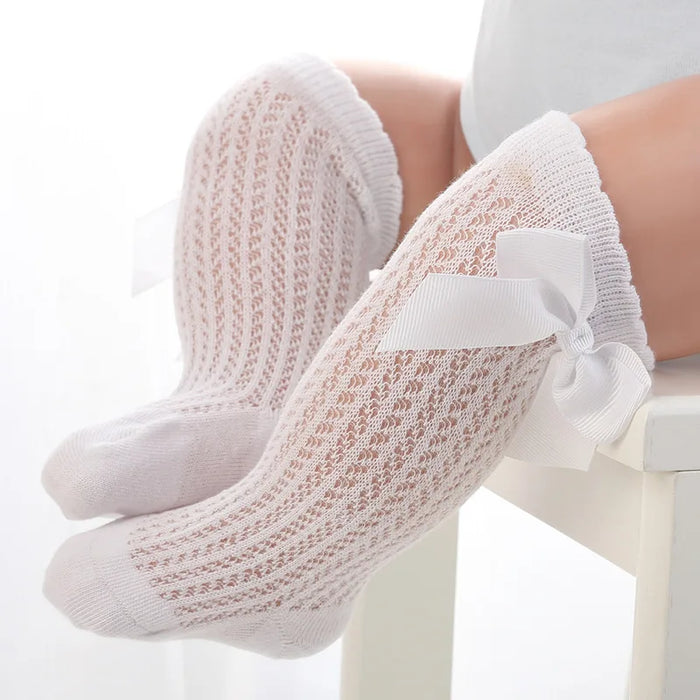 3Pairs/Lot Summer Baby Girls Bow Summer Socks