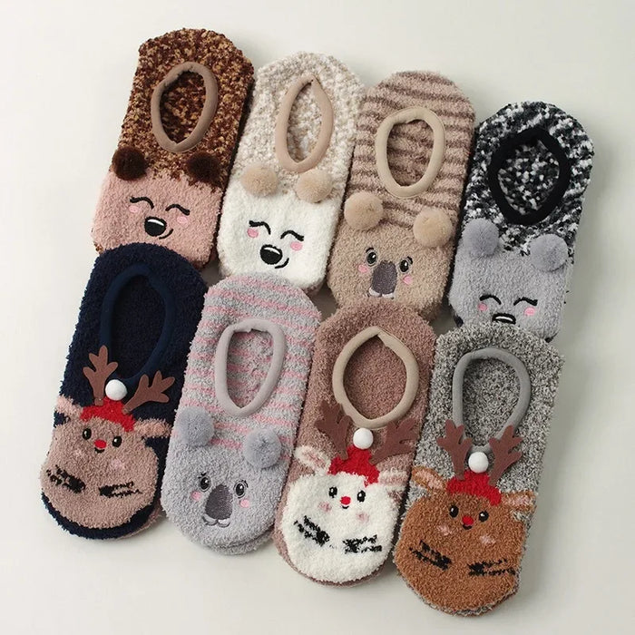 Cute winter grip indoor socks