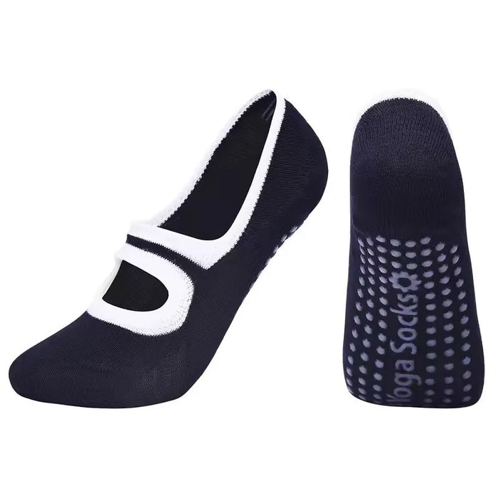 Multi Colored Plus Size Women's Yoga Socks