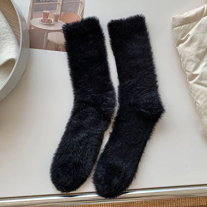 Mink Fleece Middle Tube Socks Men's Socks
