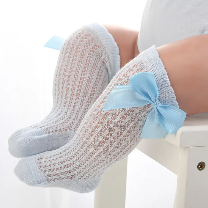 3Pairs/Lot Summer Baby Girls Bow Summer Socks