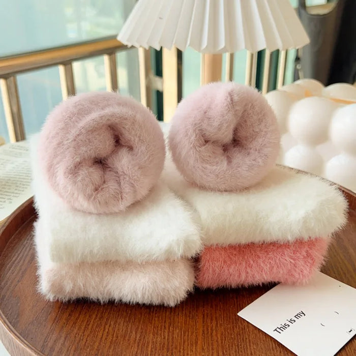 thickened-middle-tube-socks-mink-fur-pink-embroidered-heart-shaped-women-autumn-winter-warm-sleep-home-solid-color-plush-sock