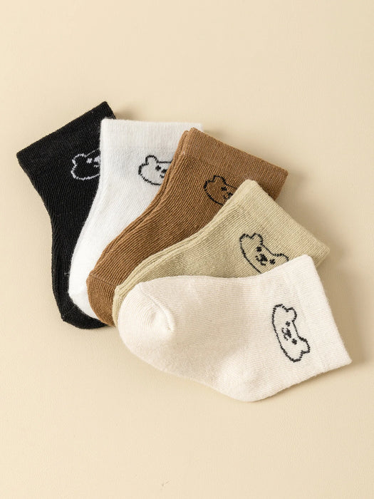 5Pairs Baby Socks Infant Cartoon  Socks For Daily