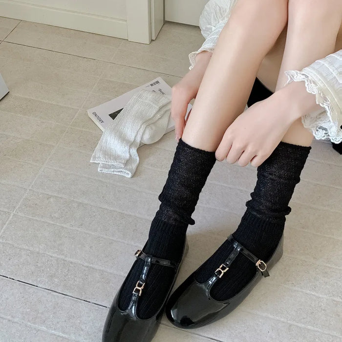 Ballet Wind Solid Color Stockings Socks