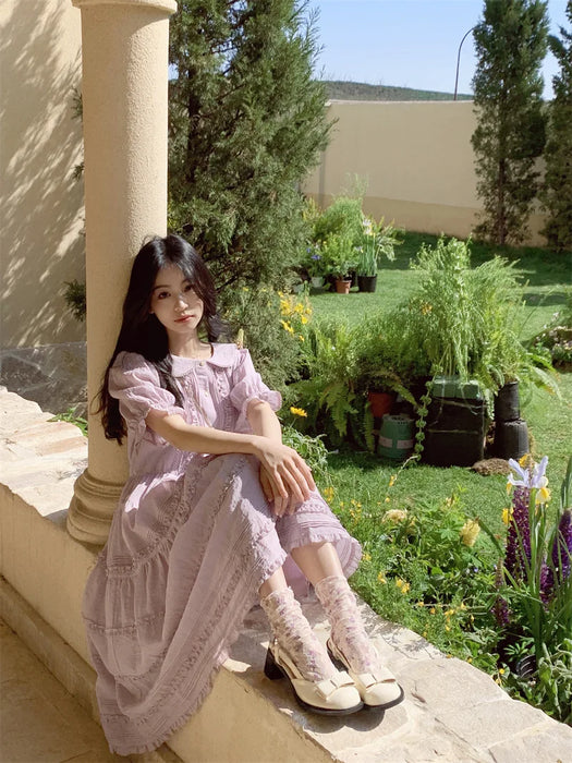 Lace Flower Loose Long Socks
