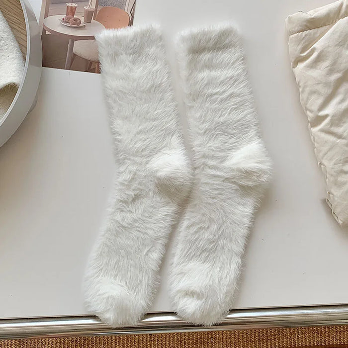 Mink Fleece Middle Tube Socks Men's Socks