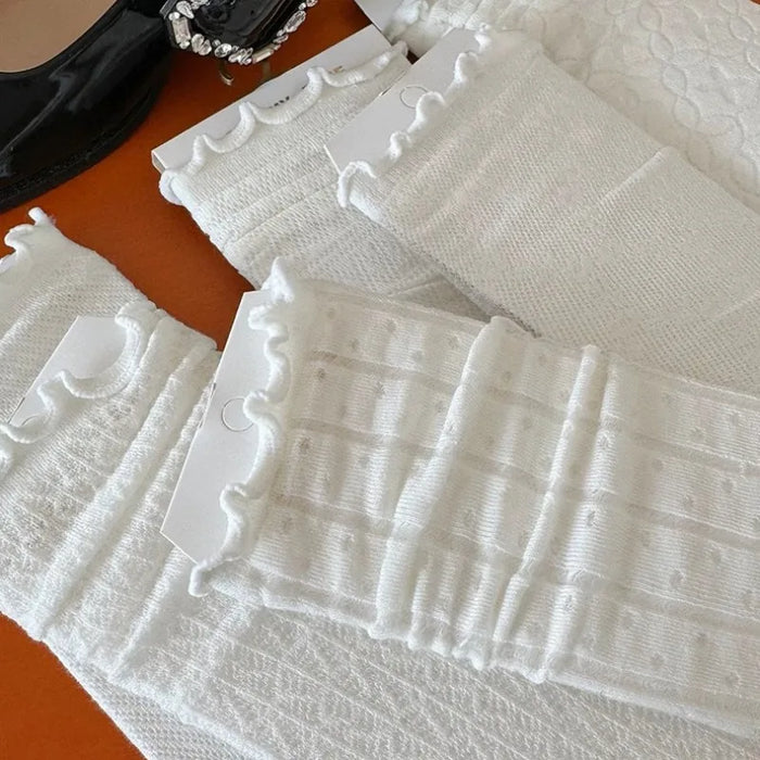 Lolita Women Hollow Out Breathable Mesh Lace Socks