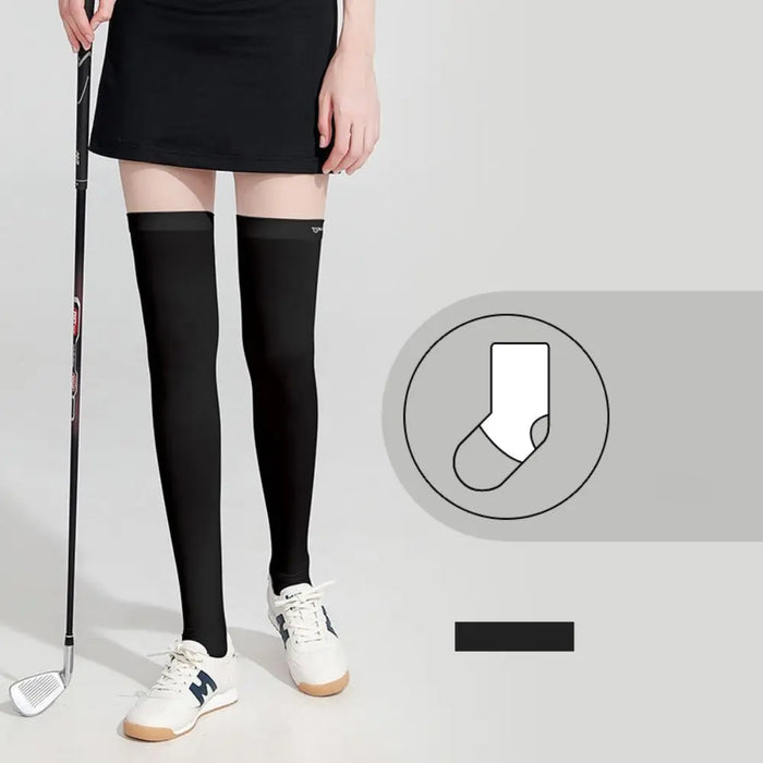 Ice Silk Sunscreen High Sports Pressure Socks