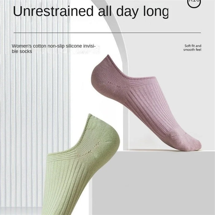 4-10-pairs-of-womens-socks-cream-thin-boat-socks-solid-color-non-slip-shallow-socks-simple-ins-tide-spring-and-summer-invisible
