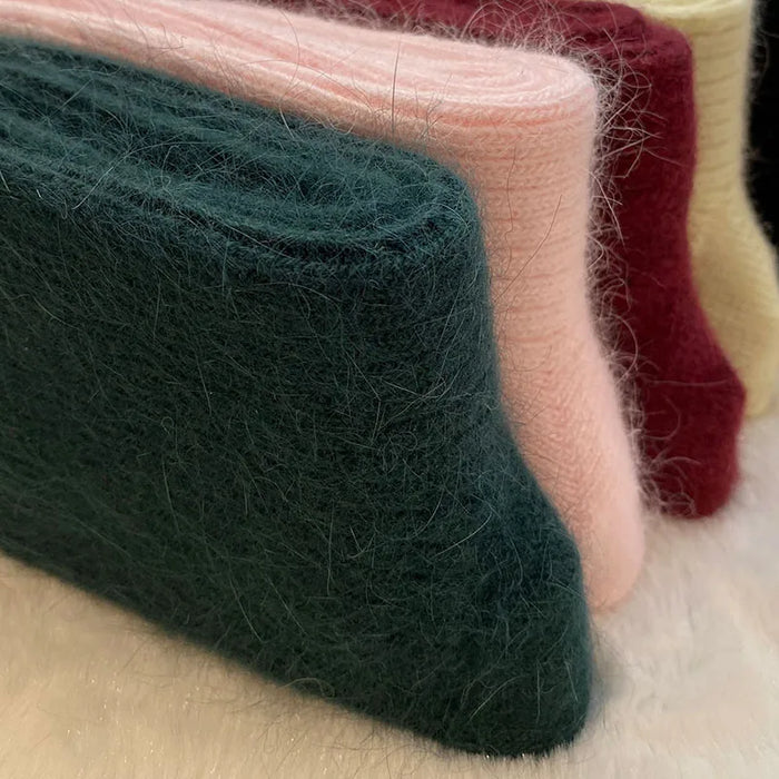 Thickened With Wool Warm Rabbit Hair Socks  Cashmere Stockings