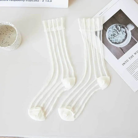 ultra-thin-cute-mesh-summer-transparent-for-women-glass-silk-socks-female-hosiery-striped-socks-middle-tube-socks