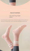 women-anti-skid-yoga-socks-grips-cotton-mid-tube-bottom-breathable-fitness-dance-barre-workout-pilates-socks-7-colors