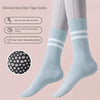 women-anti-skid-yoga-socks-grips-cotton-mid-tube-bottom-breathable-fitness-dance-barre-workout-pilates-socks-7-colors
