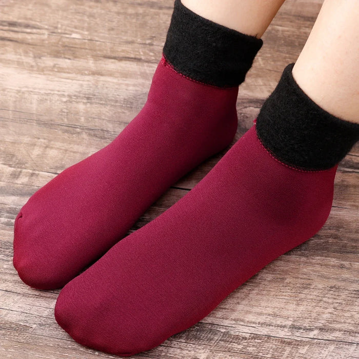 Winter Warm Women Socks Soft Thicken Thermal Plush Socks Girls