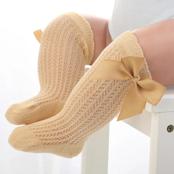 3Pairs/Lot Summer Baby Girls Bow Summer Socks