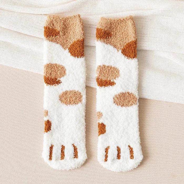 fashion-womens-cat-claw-stripes-3d-thick-warm-socks-cute-funny-fat-girl-cartoon-animal-toe-zebra-tiger-cat-foot-socks