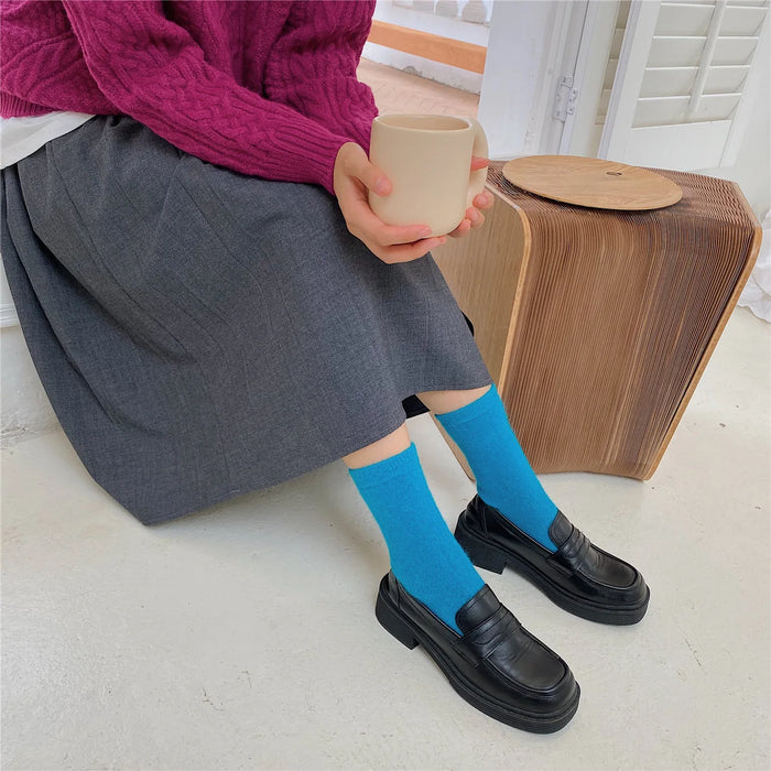 Rabbits Hair Women's Socks Solid Thermal Cashmere