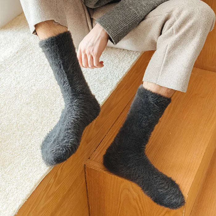 Mink Fleece Middle Tube Socks Men's Socks