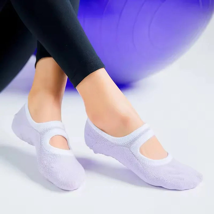 Multi Colored Plus Size Women's Yoga Socks