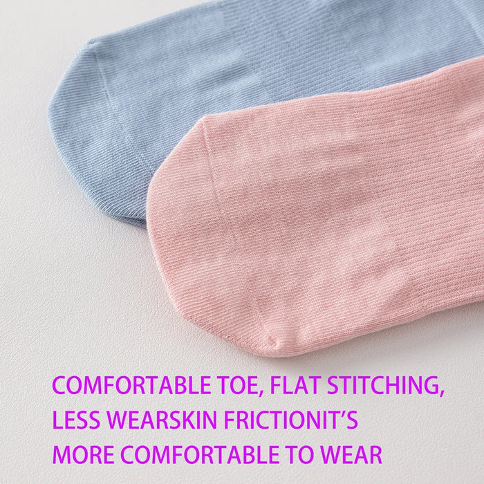 3 Pairs lollipop coloured cotton mid calf yoga socks
