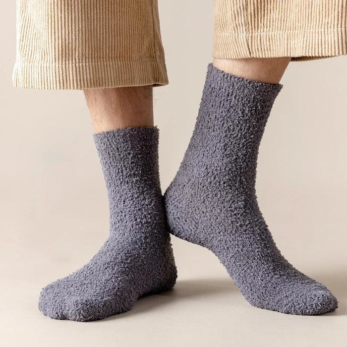 1/3pairs Men Coral Fleece Socks