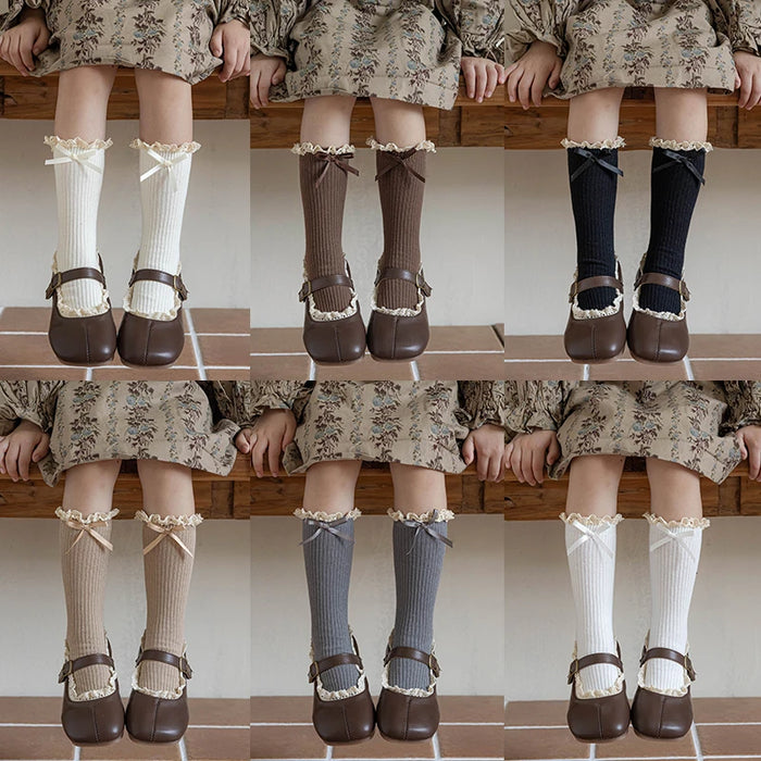 Soft Cotton Lace Stuff Princess Ruffle kids Socks