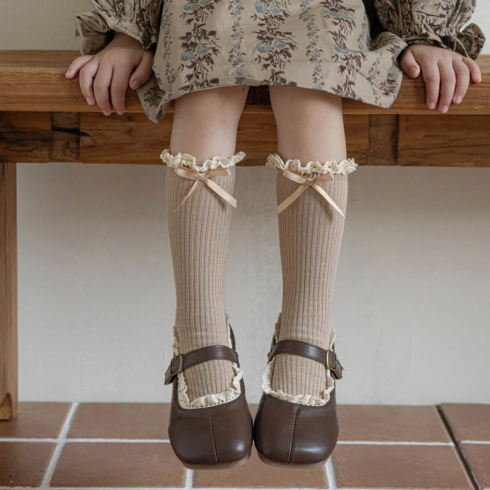 Soft Cotton Lace Stuff Princess Ruffle kids Socks