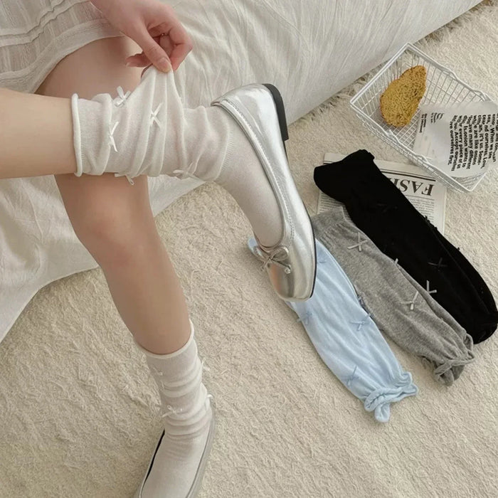 1/2 pairs  Japanese Style Bandage Bowknot Sock