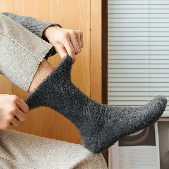 Mink Fleece Middle Tube Socks Men's Socks